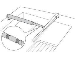 Raymarine Tiller Push rod extension 25mm (1in)